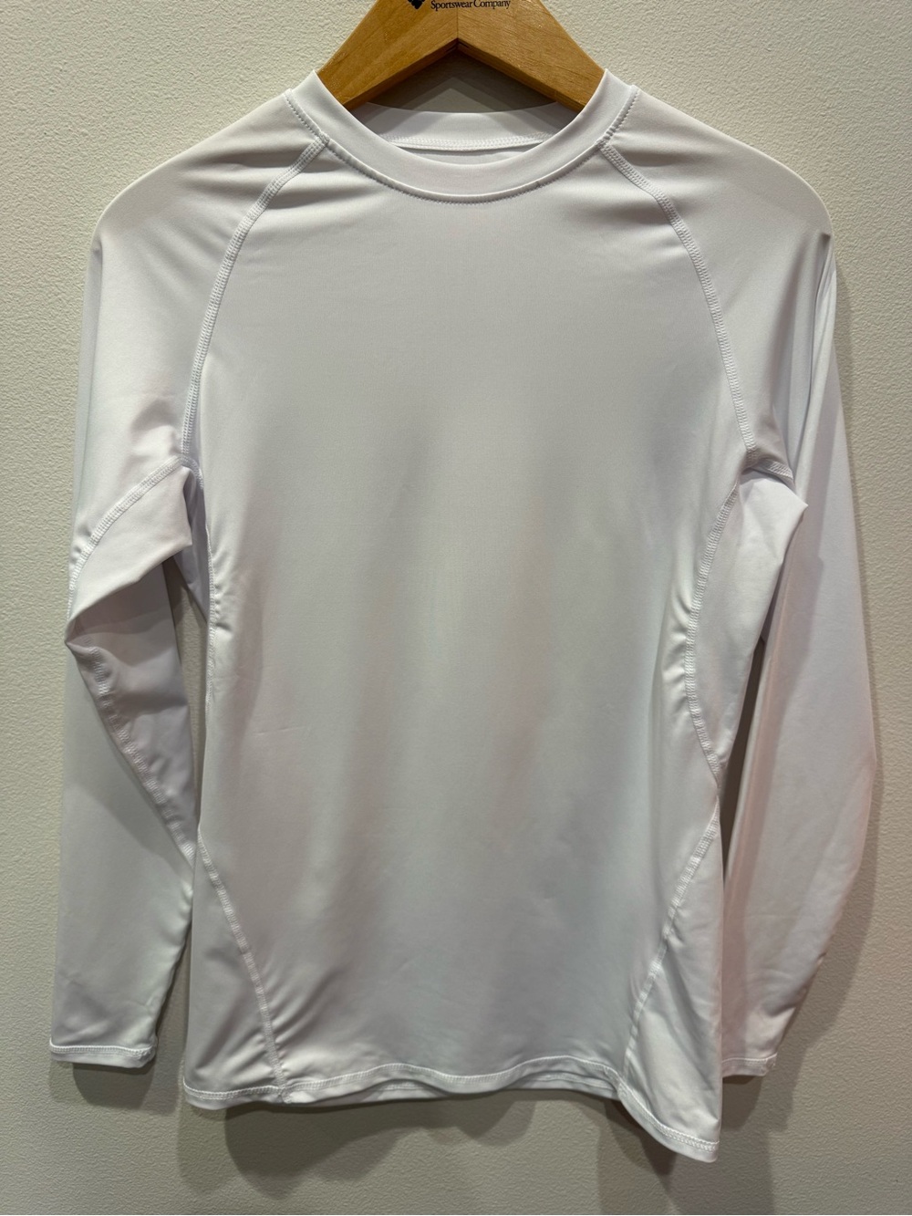 Men's White Long-Sleeve UV Swim Rash Guard